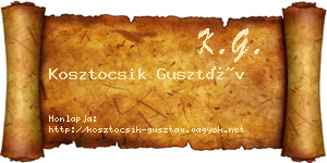 Kosztocsik Gusztáv névjegykártya