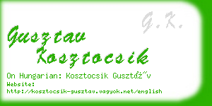 gusztav kosztocsik business card